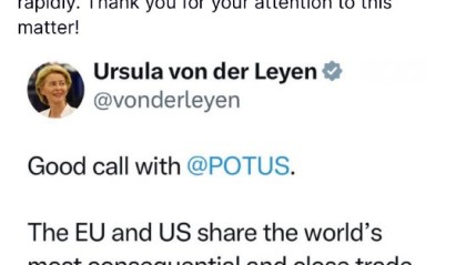 特朗普恢复与欧盟为期90天的贸易谈判窗口,此前冯德莱恩主动与之联系