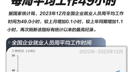 基本面 | 连续创新高！12月全国企业就业人员每周平均工作49小时