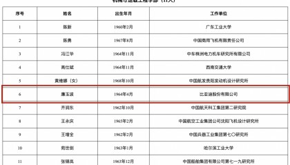 多位民企专家当选中国工程院院士，比亚迪廉玉波、宁德时代吴凯等入选