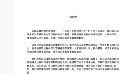 西藏日喀则就烟花秀事件成立调查组，始祖鸟、蔡国强致歉