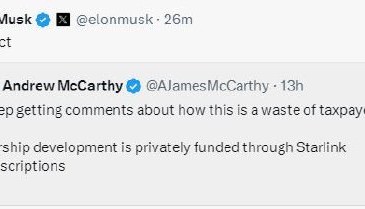 马斯克称星舰开发资金来自星链订阅收入