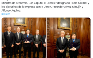 阿根廷总统府发布总统与摩根大通CEO的合影
