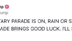 特朗普：阅兵风雨无阻照常进行