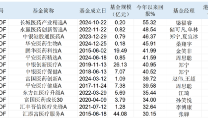 有基金年内大涨超50%!除了港股创新药,基金经理还看好AI医疗