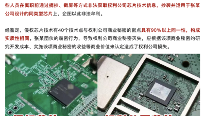 尊湃剽窃华为芯片技术被罚1350万，14人被判刑