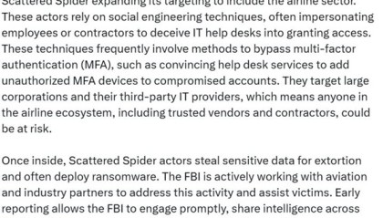黑客组织“分散蜘蛛”盯上航空业，被疑攻击澳航系统影响600万客户
