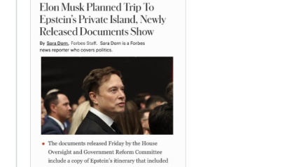 马斯克回应卷入爱泼斯坦文件：假的